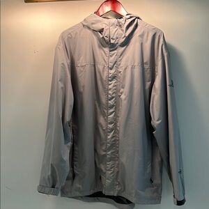 Free Country Gray Raincoat Lightweight Hooded